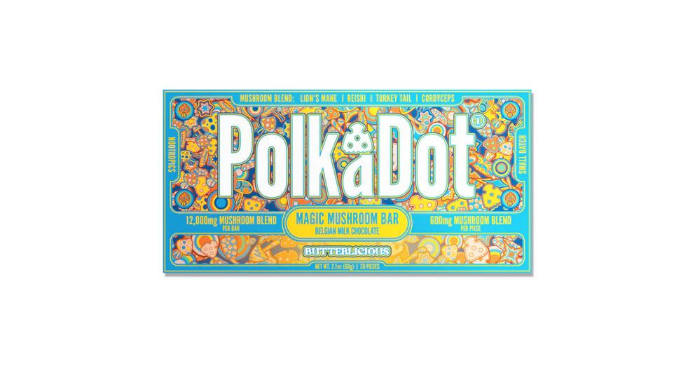 polkadot mushroom chocolate bar polkadot mushroom chocolate bar