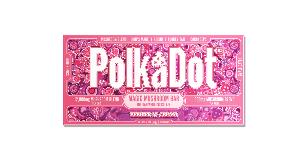 polkadot mushroom chocolate bar polkadot mushroom chocolate bar