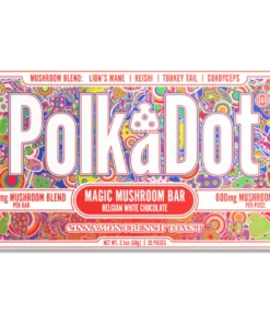 polkadot mushroom chocolate bar