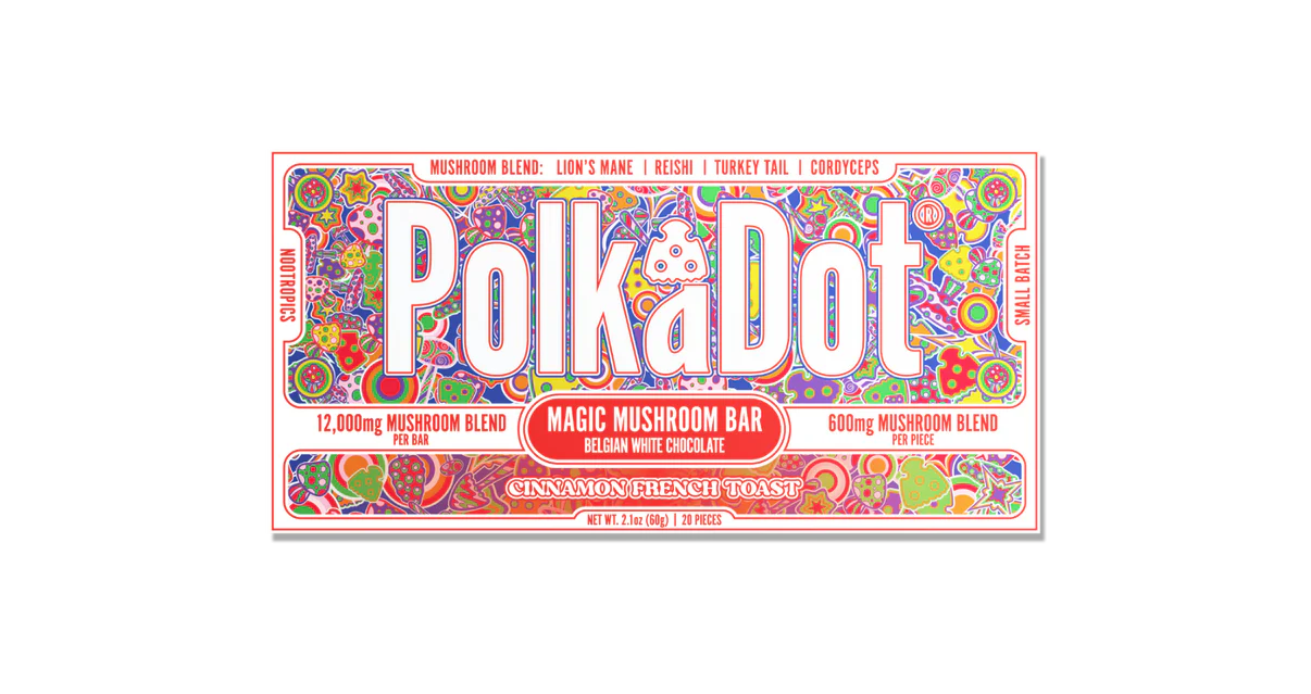 polkadot mushroom chocolate bar polkadot mushroom chocolate bar