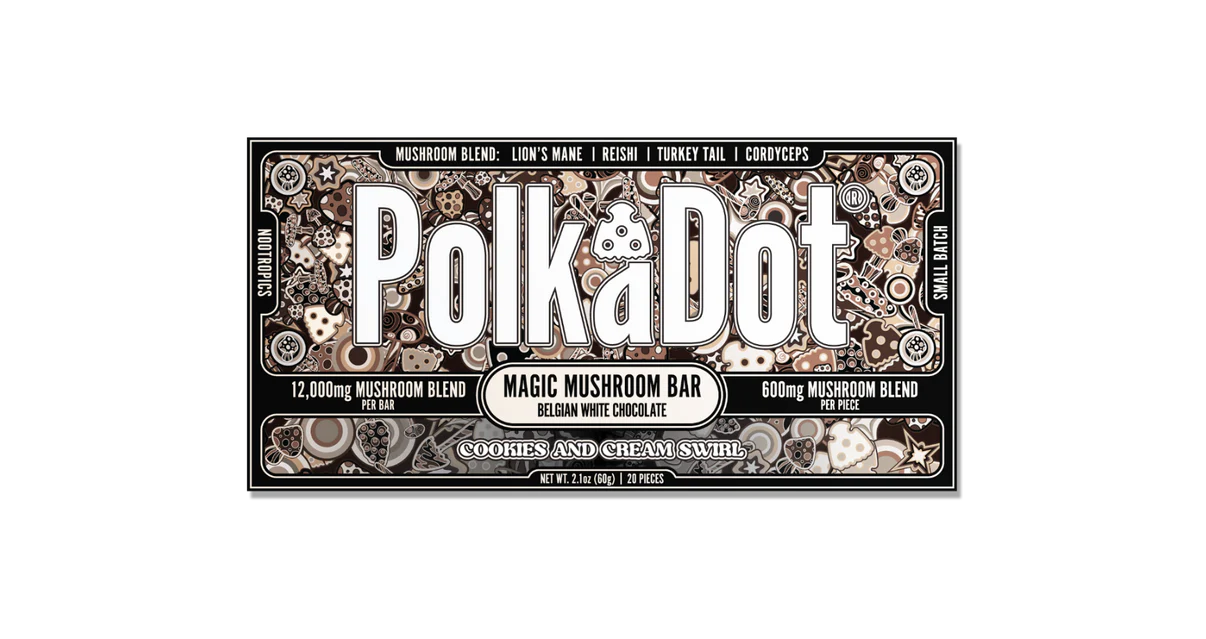 polkadot mushroom chocolate bar polkadot mushroom chocolate bar