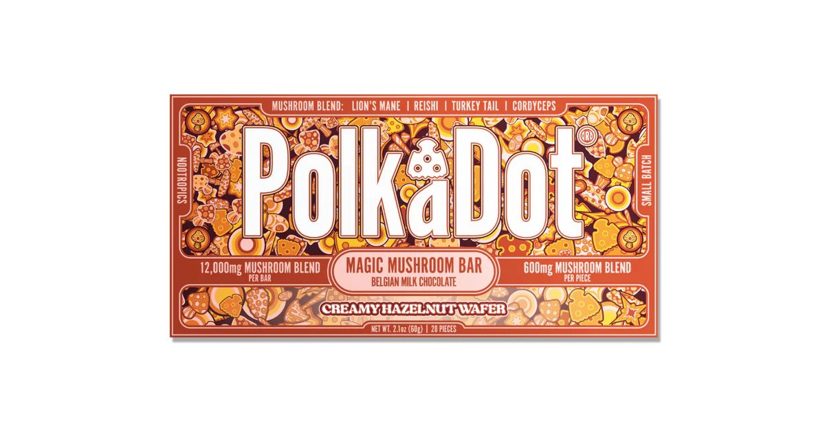 polkadot mushroom chocolate bar polkadot mushroom chocolate bar