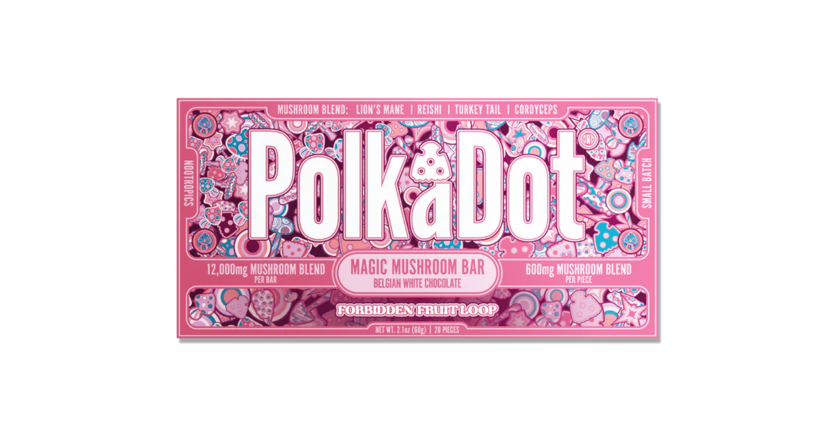 polkadot mushroom chocolate bar polkadot mushroom chocolate bar