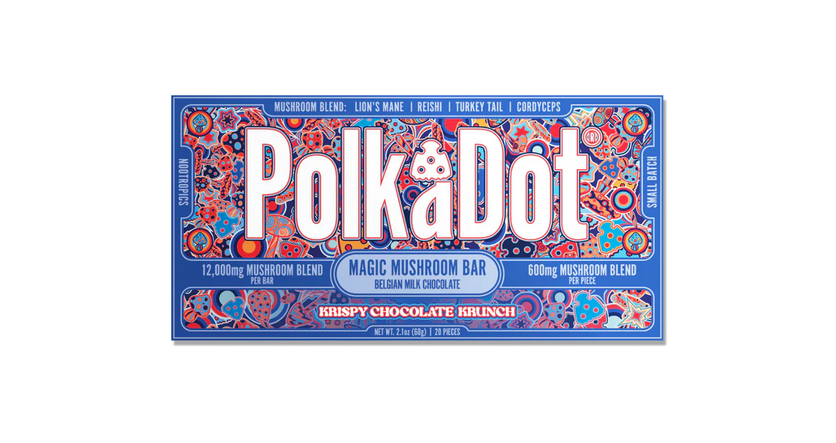 polkadot mushroom chocolate bar polkadot mushroom chocolate bar
