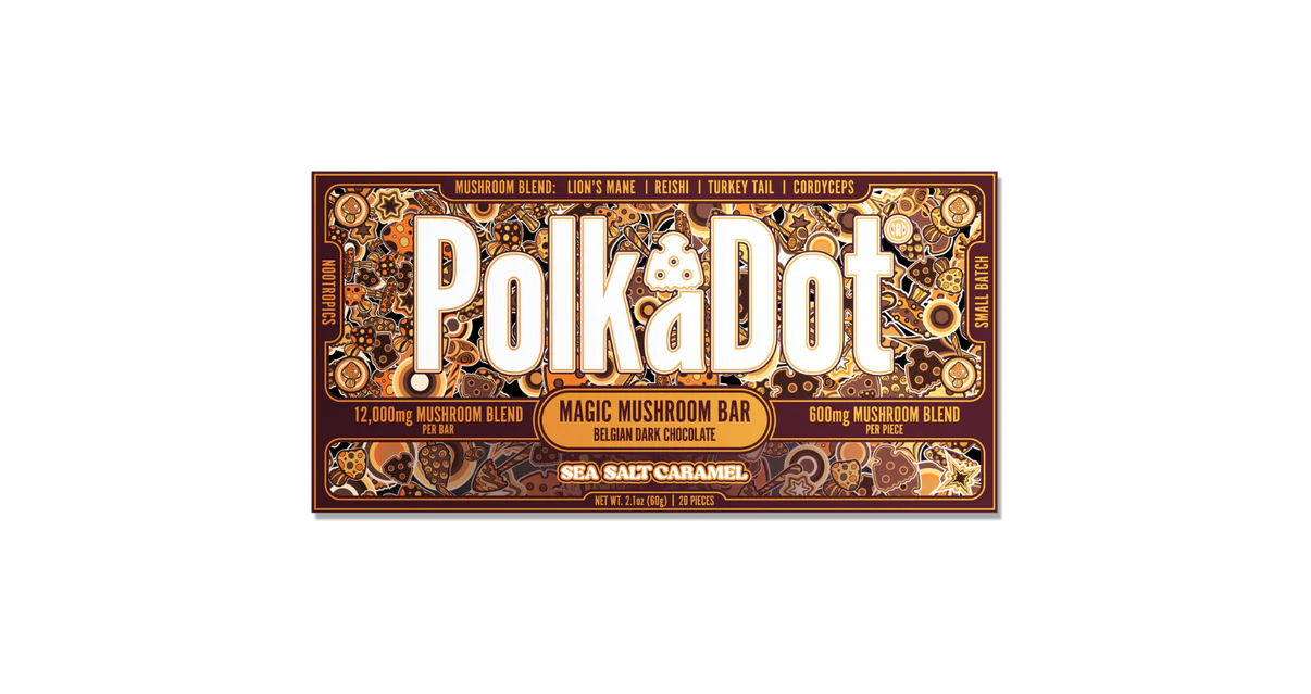 polkadot mushroom chocolate bar polkadot mushroom chocolate bar