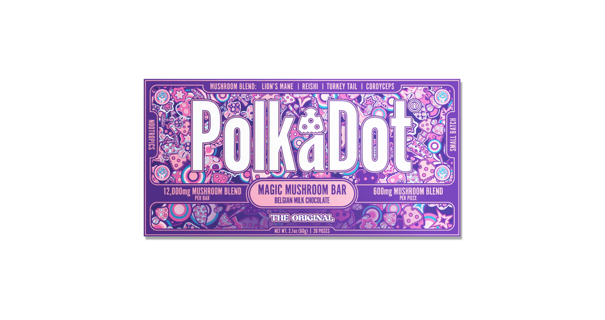 polkadot mushroom chocolate bar polkadot mushroom chocolate bar
