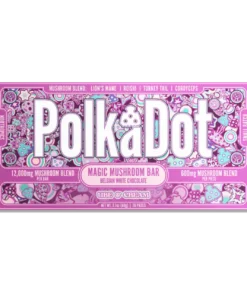polkadot mushroom chocolate bar